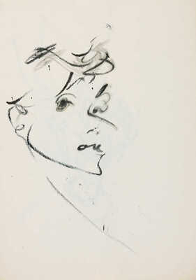 Зверев Анатолий Тимофеевич. Дама в накидке (на оборотной стороне автопортрет)